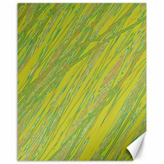 Green And Yellow Van Gogh Pattern Canvas 16  X 20  