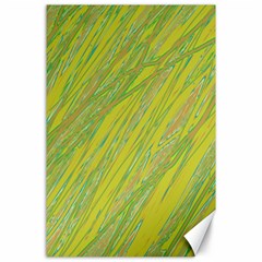 Green And Yellow Van Gogh Pattern Canvas 24  X 36 