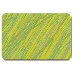 Green and yellow Van Gogh pattern Large Doormat  30 x20  Door Mat