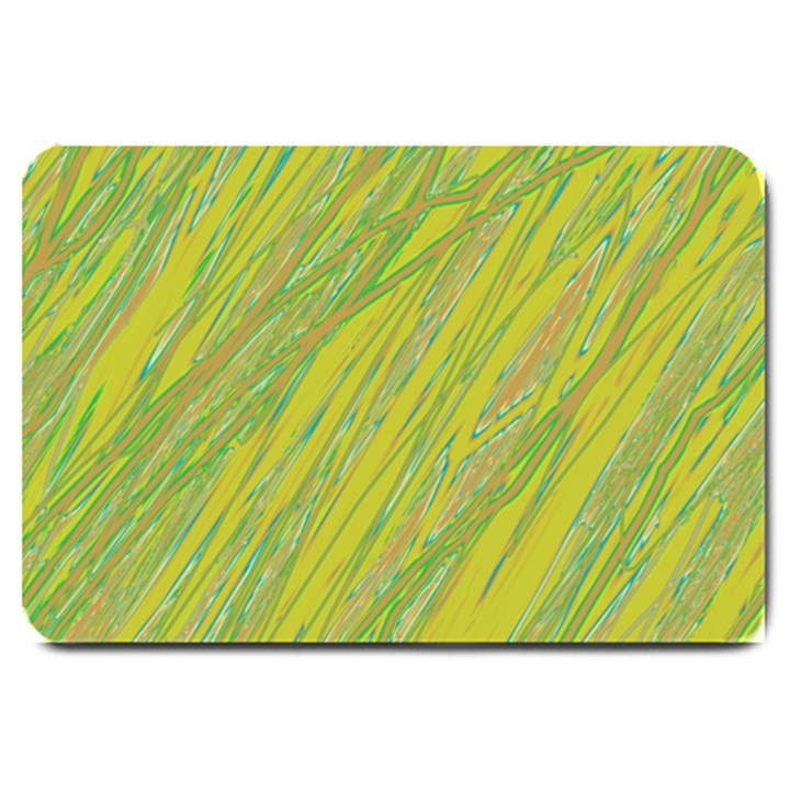 Green and yellow Van Gogh pattern Large Doormat 