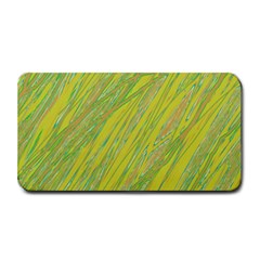 Green And Yellow Van Gogh Pattern Medium Bar Mats by Valentinaart