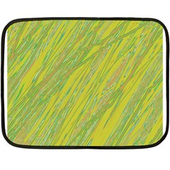 Green And Yellow Van Gogh Pattern Fleece Blanket (mini) by Valentinaart