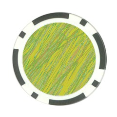 Green And Yellow Van Gogh Pattern Poker Chip Card Guards (10 Pack)  by Valentinaart