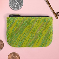 Green And Yellow Van Gogh Pattern Mini Coin Purses