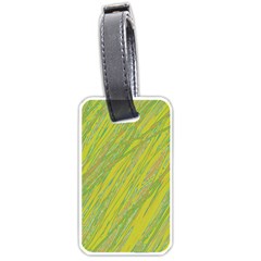 Green And Yellow Van Gogh Pattern Luggage Tags (one Side)  by Valentinaart