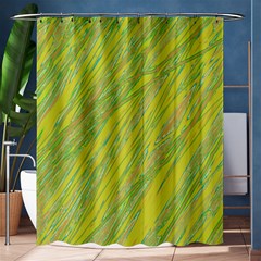 Green And Yellow Van Gogh Pattern Shower Curtain 60  X 72  (medium)  by Valentinaart