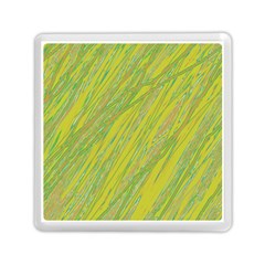 Green And Yellow Van Gogh Pattern Memory Card Reader (square)  by Valentinaart