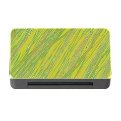 Green And Yellow Van Gogh Pattern Memory Card Reader With Cf