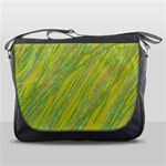 Green and yellow Van Gogh pattern Messenger Bags Front