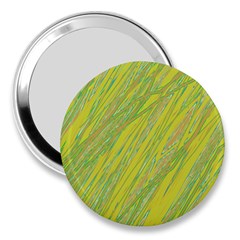 Green And Yellow Van Gogh Pattern 3  Handbag Mirrors