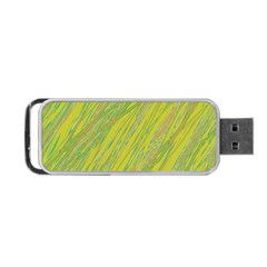 Green And Yellow Van Gogh Pattern Portable Usb Flash (one Side) by Valentinaart