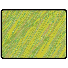 Green And Yellow Van Gogh Pattern Double Sided Fleece Blanket (large)  by Valentinaart