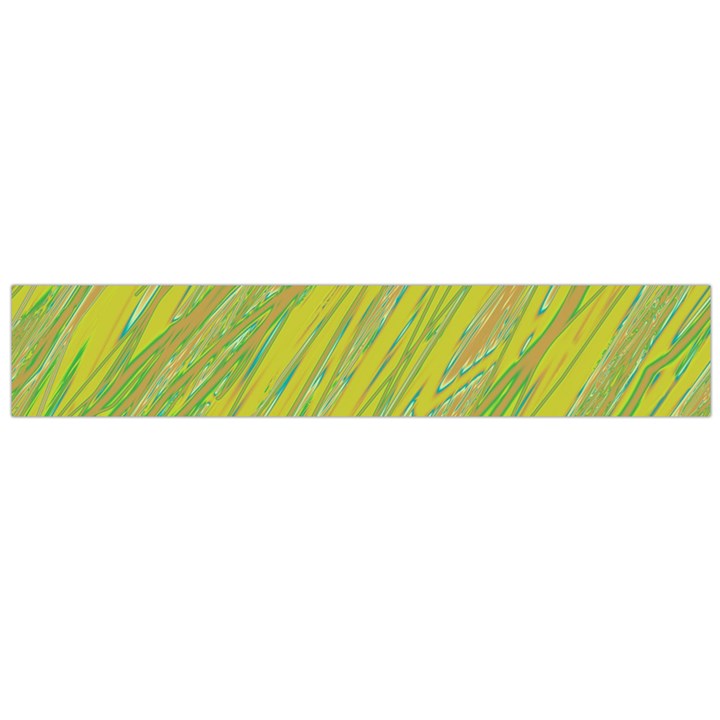 Green and yellow Van Gogh pattern Flano Scarf (Large)