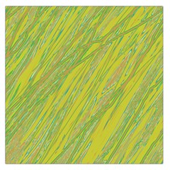 Green And Yellow Van Gogh Pattern Large Satin Scarf (square) by Valentinaart