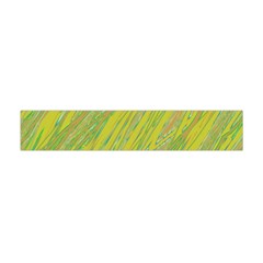 Green And Yellow Van Gogh Pattern Flano Scarf (mini) by Valentinaart