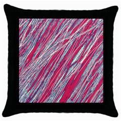 Purple Decorative Pattern Throw Pillow Case (black) by Valentinaart