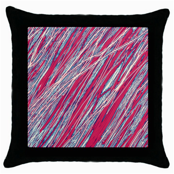 Purple decorative pattern Throw Pillow Case (Black)