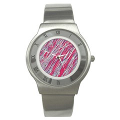 Purple Decorative Pattern Stainless Steel Watch by Valentinaart