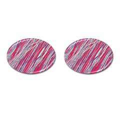 Purple Decorative Pattern Cufflinks (oval)