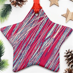 Purple Decorative Pattern Star Ornament (two Sides) 