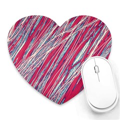 Purple Decorative Pattern Heart Mousepads by Valentinaart