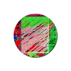 Colorful Pattern Rubber Coaster (round) 