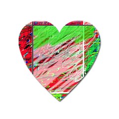 Colorful Pattern Heart Magnet