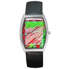 Colorful Pattern Barrel Style Metal Watch