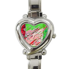 Colorful Pattern Heart Italian Charm Watch by Valentinaart