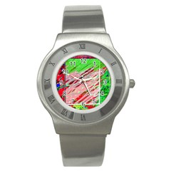 Colorful Pattern Stainless Steel Watch