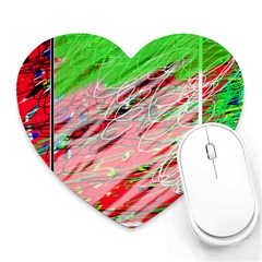 Colorful Pattern Heart Mousepads