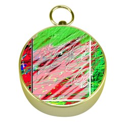 Colorful Pattern Gold Compasses