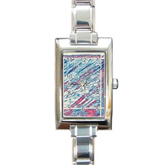 Colorful Pattern Rectangle Italian Charm Watch