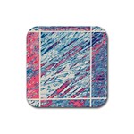 Colorful pattern Rubber Coaster (Square)  Front