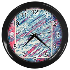 Colorful Pattern Wall Clocks (black)