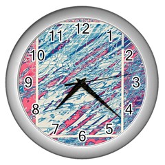 Colorful Pattern Wall Clocks (silver) 