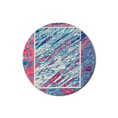 Colorful Pattern Rubber Round Coaster (4 Pack) 