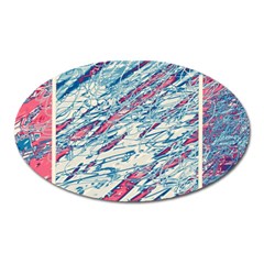 Colorful Pattern Oval Magnet