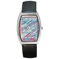 Colorful Pattern Barrel Style Metal Watch