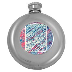 Colorful Pattern Round Hip Flask (5 Oz)