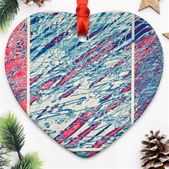 Colorful Pattern Heart Ornament (2 Sides)