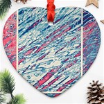 Colorful pattern Heart Ornament (2 Sides) Front