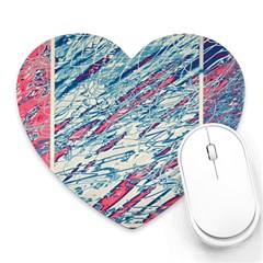 Colorful Pattern Heart Mousepads