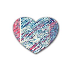 Colorful Pattern Heart Coaster (4 Pack) 