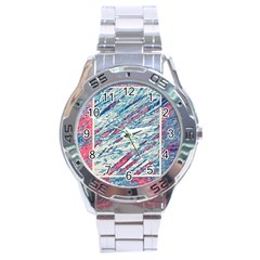 Colorful Pattern Stainless Steel Analogue Watch