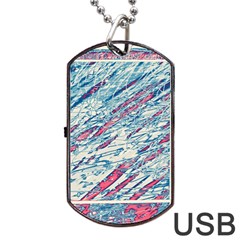 Colorful Pattern Dog Tag Usb Flash (one Side) by Valentinaart