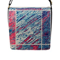 Colorful Pattern Flap Messenger Bag (l) 