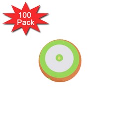 Green And Orange Design 1  Mini Buttons (100 Pack) 