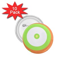 Green And Orange Design 1 75  Buttons (10 Pack)