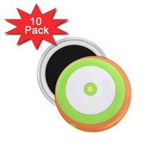 Green And Orange Design 1 75  Magnets (10 Pack) 